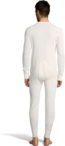 بدلة Hanes للرجال من نسيج Waffle Knit Thermal Union مع تقنية FreshIQ وتقنية X-Temp والقطن العضوي باللون الأحمر in Saudi Arabia
