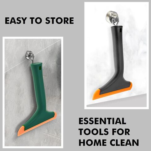 Silicone Squeegee Window Shower Squeegee,Auto Water Blade,Water Wiper,All-Purpose Cleaning Squeegee for Car Windshield, Window, Mirror Shower Glass Door 5.9'' Blade and 7.5'' Long Handle (Blue+Green) in Saudi Arabia