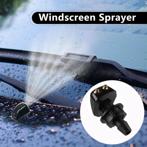 ZBGUN 2 PCS Car Front Windshield Washer Nozzles, Universal Replacement Accessory for All Seasons, Windshield Washer Nozzles Wiper Spray Fit for Most Cars(Black) in Saudi Arabia