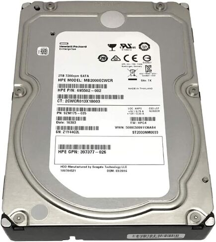 HP / Seagate Constellation ES 2 تيرابايت 7200 دورة في الدقيقة 128 ميجابايت كاش SATA 6 جيجابايت/ثانية 3.5 بوصة محرك الأقراص الصلبة الداخلي للمؤسسات - ST2000NM0033 (متجدد) in Kuwait