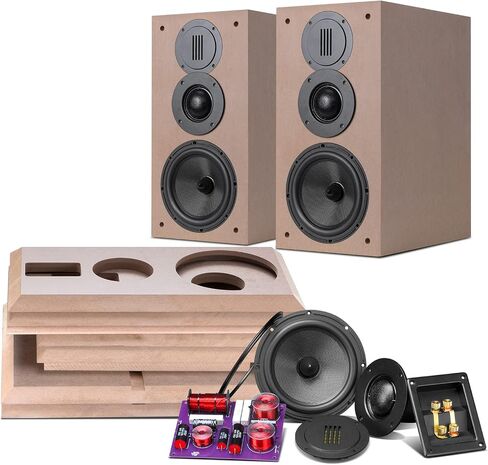 HiVi-Swans DIY 3 Way Passive Bookshelf Speakers Pair - DIY Speaker Kit-Peak Power 120 Watt Home Theater Bookshelf Speakers for Surrounds or Front in Saudi Arabia