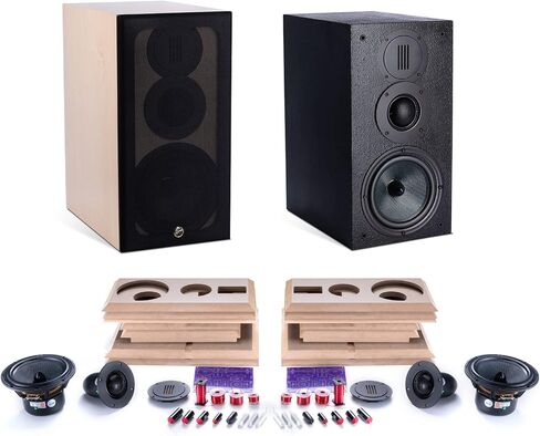 HiVi-Swans DIY 3 Way Passive Bookshelf Speakers Pair - DIY Speaker Kit-Peak Power 120 Watt Home Theater Bookshelf Speakers for Surrounds or Front in Saudi Arabia