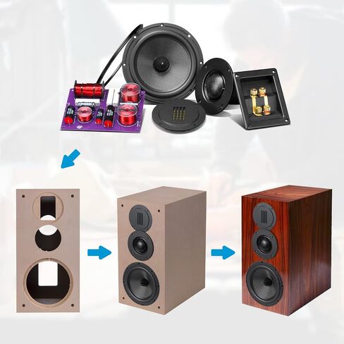 HiVi-Swans DIY 3 Way Passive Bookshelf Speakers Pair - DIY Speaker Kit-Peak Power 120 Watt Home Theater Bookshelf Speakers for Surrounds or Front in Saudi Arabia