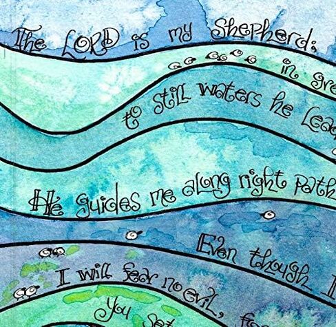 Psalm 23 Note Cards - All Occasion Cards with Watercolor and Calligraphy in Saudi Arabia