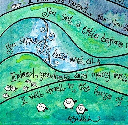 Psalm 23 Note Cards - All Occasion Cards with Watercolor and Calligraphy in Saudi Arabia