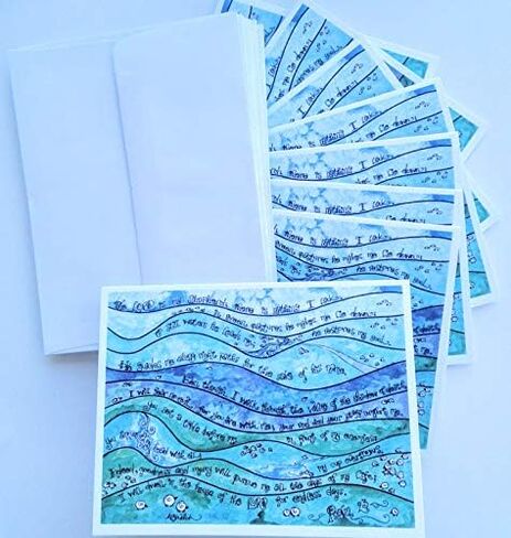 Psalm 23 Note Cards - All Occasion Cards with Watercolor and Calligraphy in Saudi Arabia