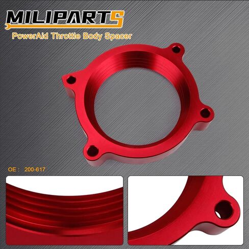فاصل جسم الخانق من MILIPARTS PowerAid متوافق مع 2007-2013 Chevrado Silverado1500 Tahoe/Avalanche شيفروليه سوبربان/كاديلاك إسكاليد/ESV/EXT 2007-2013 GMC Sierra 1500/Yukon، OE# 200-617 in Saudi Arabia