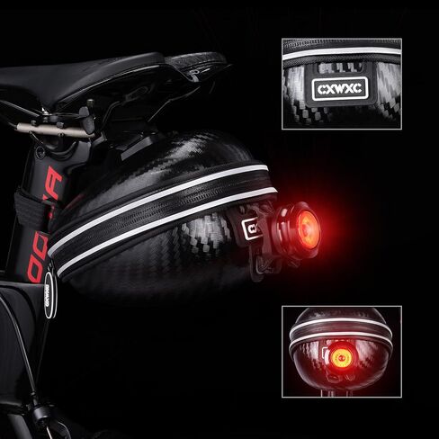 حقائب سرج الدراجة CXWXC تحت المقعد - حقيبة مقعد الدراجة ذات الهيكل الصلب ثلاثية الأبعاد مقاومة للماء - حزمة إسفين لركوب الدراجات لدراجات الطرق الجبلية in Kuwait