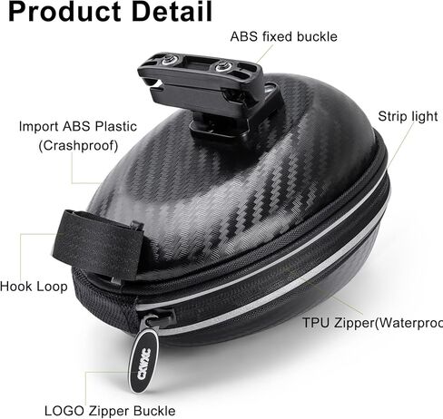 حقائب سرج الدراجة CXWXC تحت المقعد - حقيبة مقعد الدراجة ذات الهيكل الصلب ثلاثية الأبعاد مقاومة للماء - حزمة إسفين لركوب الدراجات لدراجات الطرق الجبلية in Kuwait