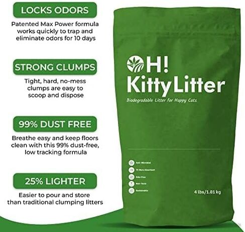 فضلات القطط من Oley Hemp - 4 أرطال - طبيعية 100%، وخالية من السموم، وقابلة للتحلل البيولوجي - تركيبة قنب مستدامة لحياة صديقة للبيئة in Kuwait