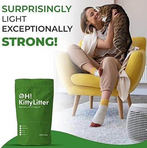 فضلات القطط من Oley Hemp - 4 أرطال - طبيعية 100%، وخالية من السموم، وقابلة للتحلل البيولوجي - تركيبة قنب مستدامة لحياة صديقة للبيئة in Kuwait