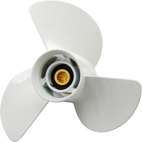 المروحة الخارجية GELAIDI لمحرك ياماها 60HP 70HP 75HP 80HP 85HP 90HP 115HP 130HP، 15 سنًا، RH، 3 شفرات، أبيض in Saudi Arabia