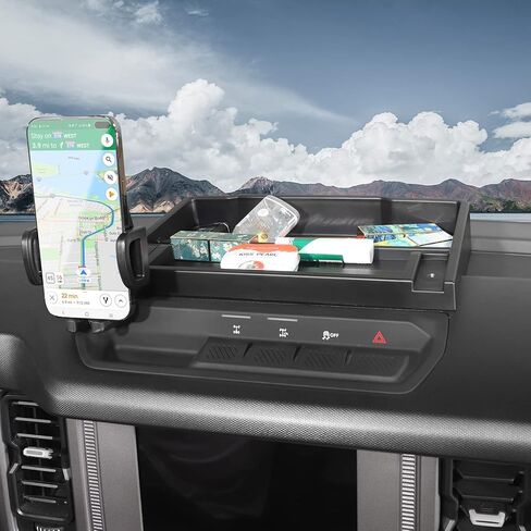 HTHE Phone Holder Mount Center Console Dash Tray Dashboard Storage Box Organizer Phone Holder Dashboard Organizer Compatible with Ford Bronco 2021+ 2/4Doors Interior Accessories (Model A) in Saudi Arabia