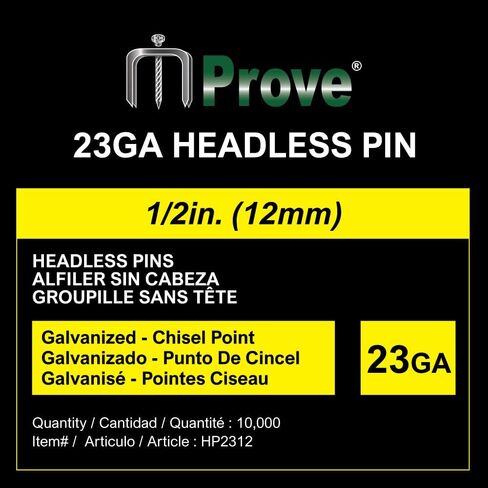 MProve 23 دبوسًا من المسامير الصغيرة مقطوعة الرأس بطول الساق 5/8 بوصة من المسامير المجلفنة لقوالب الخزانات ومشاريع التنجيد (10000 قطعة) in Kuwait