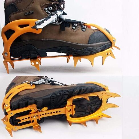 INSYOO HUAYE BRS-S3 14 Teeth Winter Traction Boots Bundled Crampons Aluminum Crampons Outdoor Ice Climbing Tools Ultralight for Outdoor Hiking Shoes on Ice and Snow in Saudi Arabia