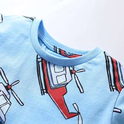 DDSOL Toddler Baby Boys T-Shirt Summer Tops Short Sleeve Graphic Tees Shirts, Pack of 3 in Saudi Arabia