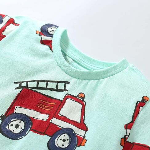 DDSOL Toddler Baby Boys T-Shirt Summer Tops Short Sleeve Graphic Tees Shirts, Pack of 3 in Saudi Arabia