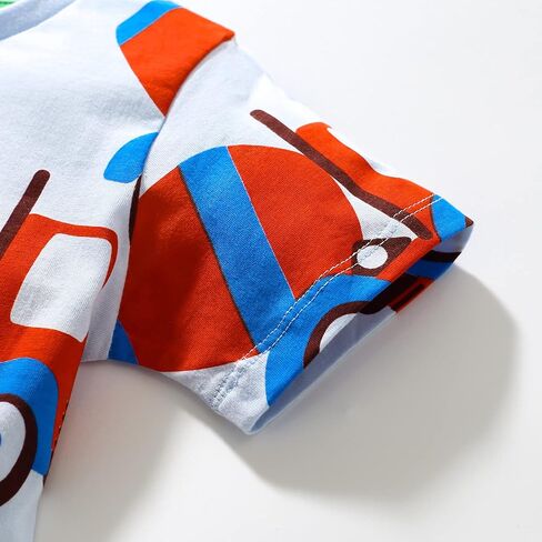 DDSOL Toddler Baby Boys T-Shirt Summer Tops Short Sleeve Graphic Tees Shirts, Pack of 3 in Saudi Arabia