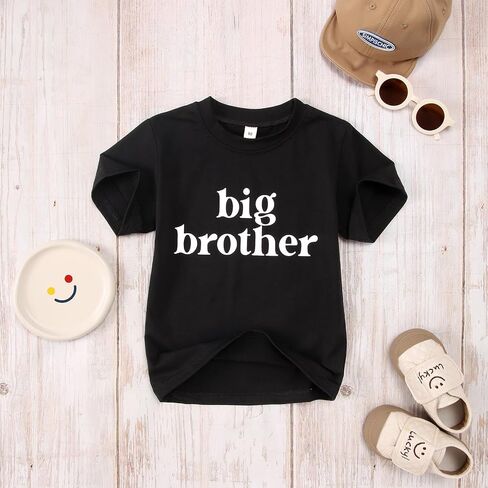 IZYJOY Big Brother Shirt Toddler Baby Boys Promoted to Big Brother T-Shirt Announcement Short Sleeve Sibling Outfit in Saudi Arabia