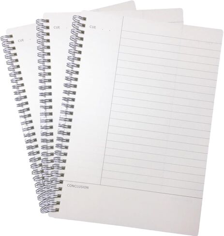 دفاتر ملاحظات Rhuyoshn الحلزونية مقاس 7 بوصة × 10 بوصة، وسادات ستينو سلكية، مذكرات للمدرسة الجامعية، غطاء بولي بروبلين مقاوم للرطوبة، 3 وسادات/عبوة، 68 ورقة/وسادة (كورنيل) in Kuwait