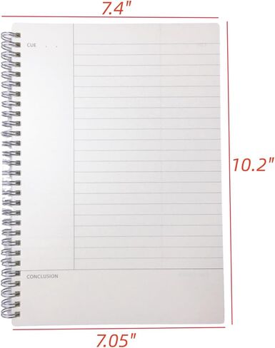 دفاتر ملاحظات Rhuyoshn الحلزونية مقاس 7 بوصة × 10 بوصة، وسادات ستينو سلكية، مذكرات للمدرسة الجامعية، غطاء بولي بروبلين مقاوم للرطوبة، 3 وسادات/عبوة، 68 ورقة/وسادة (كورنيل) in Kuwait