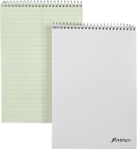 Ampad Steno Pads, Gregg Rule, Green Cover, 80 Green-Tint 6 X 9 Sheets, 6/Pack in Saudi Arabia