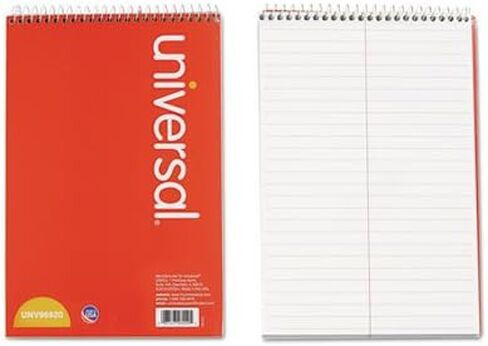 Universal Steno Pads, Gregg Rule, Red Cover, 80 White 6 X 9 Sheets, 6/Pack in Saudi Arabia