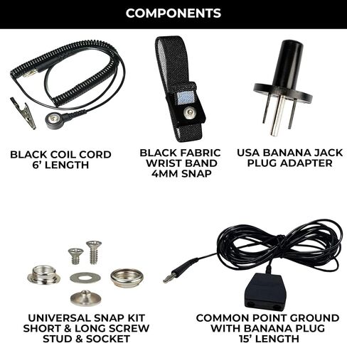 Static Care ESD Compliant Mat Workstation Kit - 16"x24"x.060", Wrist Strap Set, Ground Cord, Universal Snap Kit, Easy to Use Outlet Adapter,Computer/Cellphone Repair Kit, Soldering Mat - NASA Blue in Saudi Arabia