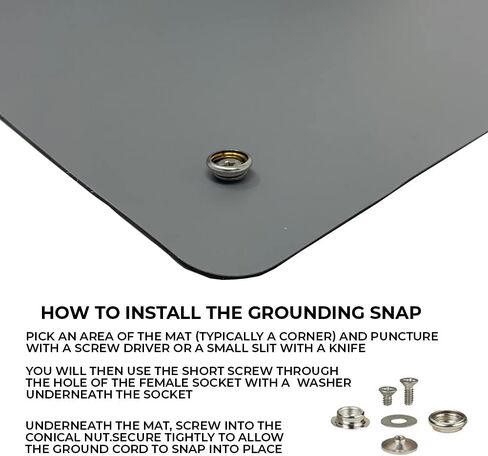 Static Care ESD Compliant Mat Workstation Kit - 16"x24"x.060", Wrist Strap Set, Ground Cord, Universal Snap Kit, Easy to Use Outlet Adapter,Computer/Cellphone Repair Kit, Soldering Mat - NASA Blue in Saudi Arabia