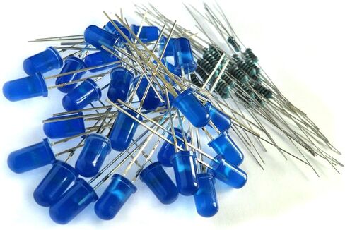 Microtivity IL142 5mm LED أزرق منتشر مع مقاومات (عبوة من 30) in Kuwait