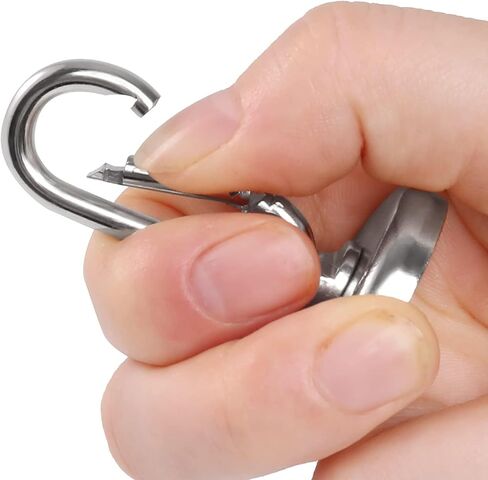 NOBEFY 7 Pack Strong Magnetic Hooks with Carabiner Hook, 50 LBS Heavy Duty Magnetic Hooks Strong Neodymium Magnets, Magnet Hooks with Swivel for Kitchen, Hanging, Cruise, Grill in Saudi Arabia