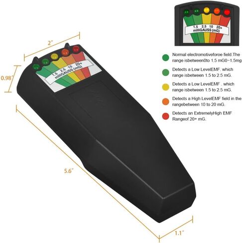 AceFox EMF Meter Magnetic Field Detector, EMF Meter Ghost Hunting Equipment Tester, Handheld Portable EMF Meter for Indoor & Outdoor Inspections in Saudi Arabia