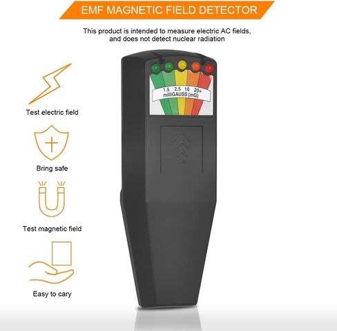AceFox EMF Meter Magnetic Field Detector, EMF Meter Ghost Hunting Equipment Tester, Handheld Portable EMF Meter for Indoor & Outdoor Inspections in Saudi Arabia