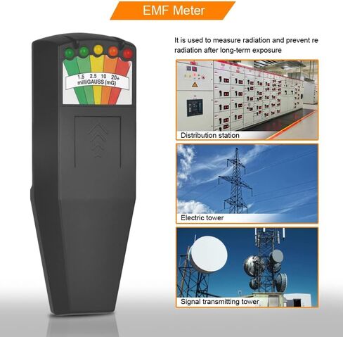 AceFox EMF Meter Magnetic Field Detector, EMF Meter Ghost Hunting Equipment Tester, Handheld Portable EMF Meter for Indoor & Outdoor Inspections in Saudi Arabia