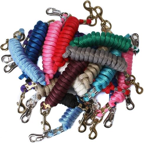 FMS Ravenox Lead Ropes for Horses | 5/8-Inch MFP Rope Horse Lead (Burgundy-Bolt Snap) in Saudi Arabia