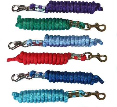 FMS Ravenox Lead Ropes for Horses | 5/8-Inch MFP Rope Horse Lead (Burgundy-Bolt Snap) in Saudi Arabia