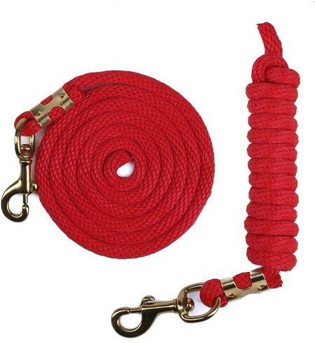 FMS Ravenox Lead Ropes for Horses | 5/8-Inch MFP Rope Horse Lead (Burgundy-Bolt Snap) in Saudi Arabia