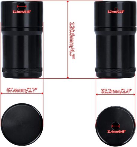 علبة التقاط الزيت PQY خزان فاصل الزيت المحير 6oz للشاحنات المتوافقة مع 09-on Dodge Challenger Ram 1500 2500 5.7L 6.4L Hemi Black in Saudi Arabia