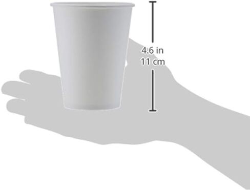 Amazon Basics Compostable Hot Paper Cup, 8 oz, Pack of 1000, White in Kuwait