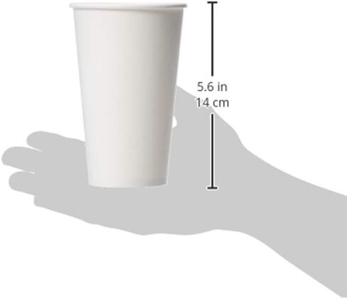 Amazon Basics Compostable Hot Paper Cup, 8 oz, Pack of 1000, White in Kuwait