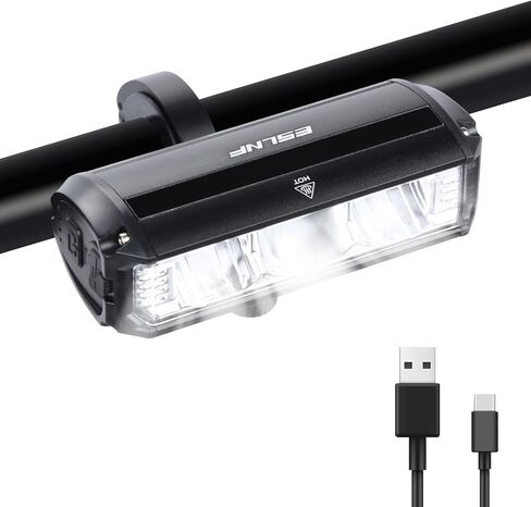 مصباح أمامي LED فائق السطوع للدراجة قابل لإعادة الشحن عبر USB - 5 أوضاع، سهل التركيب، مقاوم للماء IPX5، آمن على الطريق in Saudi Arabia