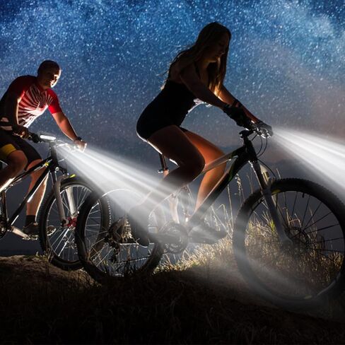 مصباح أمامي LED فائق السطوع للدراجة قابل لإعادة الشحن عبر USB - 5 أوضاع، سهل التركيب، مقاوم للماء IPX5، آمن على الطريق in Saudi Arabia
