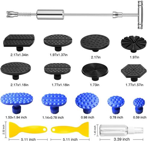 LTGABA Dent Puller - طقم إصلاح دنت بدون طلاء، أداة إزالة انبعاجات السيارة، مطرقة منزلق دنت بولير لإصلاح دنت السيارة وإزالة انبعاجات الأسطح المعدنية in Kuwait
