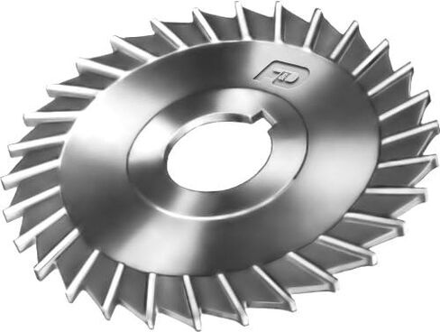 F&D Tool Company 14845-B438 منشار الحز مع إزالة الرقائق الجانبية، فولاذ عالي السرعة، قطر 4 بوصة، عرض الوجه 3/32 بوصة، حجم الفتحة 1 بوصة in Saudi Arabia