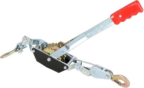 marddpair Heavy Duty Power Puller 2 Ton, Dual Gears Power Puller with 2 Hooks Automotive Hoist Cable Puller in Saudi Arabia