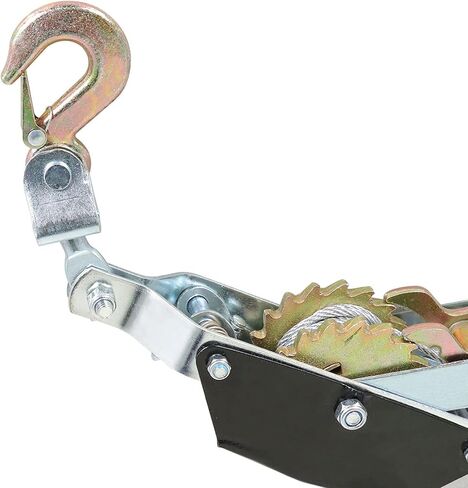 marddpair Heavy Duty Power Puller 2 Ton, Dual Gears Power Puller with 2 Hooks Automotive Hoist Cable Puller in Saudi Arabia