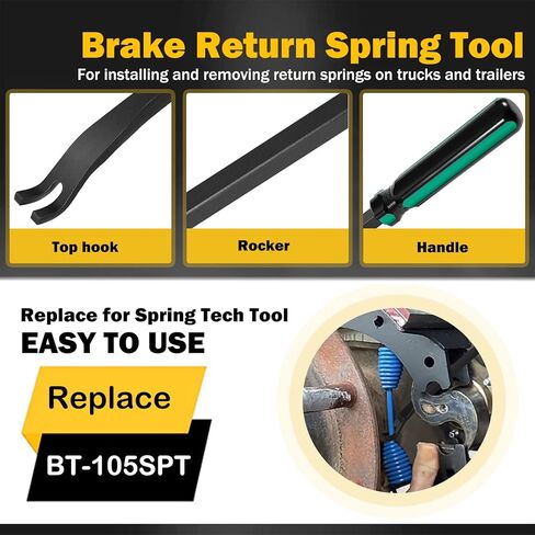 BT-105SPT Brake Return Spring Tool/Truck Brake Spring Tool Fits for Install and Remove Retum Springs on Commercial Trucks and Trailers Replace for Spring Tech Tool in Saudi Arabia