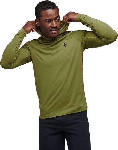 BLACK DIAMOND Mens Alpenglow Long Sleeve Hooded Sun/UV Protection Shirt in Saudi Arabia