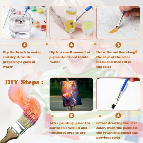 AIRDEA Paint by Numbers Kit for Adults,Animal Adults' Paint-by-Number Kits,Fox and Butterflies Paint by Numbers Kit for Beginner,DIY Paint by Numbers Canvas 15.7x19.6 inch,Without Frame in Saudi Arabia