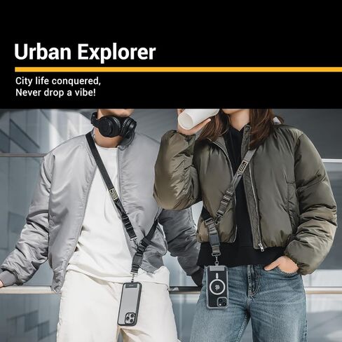 حزام هاتف MAGEASY Utility Crossbody - حبل للهاتف مع قفل مغناطيسي سريع، حزام عالمي قابل للتعديل لجميع الهواتف in Kuwait